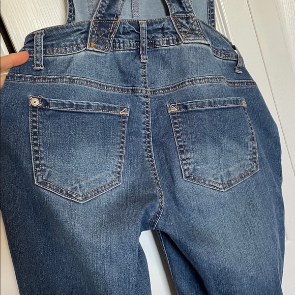 Youth sz Small Wallflower Blue Bib Overall Jeans adjustable shoulder straps - Picture 10 of 13